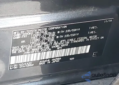 2020 Toyota Rav4 Xle Premium из США, поврежденный, VIN JTMA1RFV1LJ028736